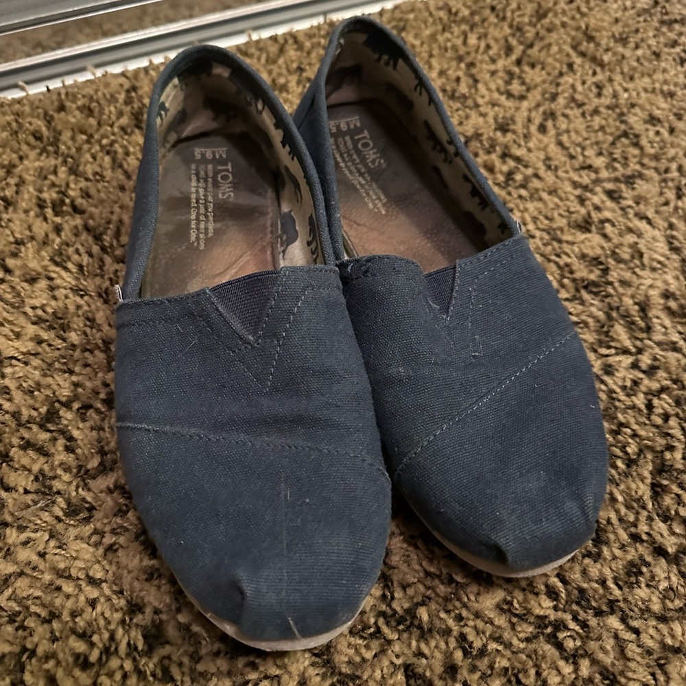 Toms blue slip ons